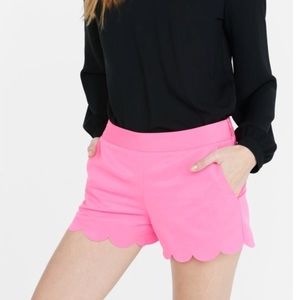 Hot pink scallop shorts
